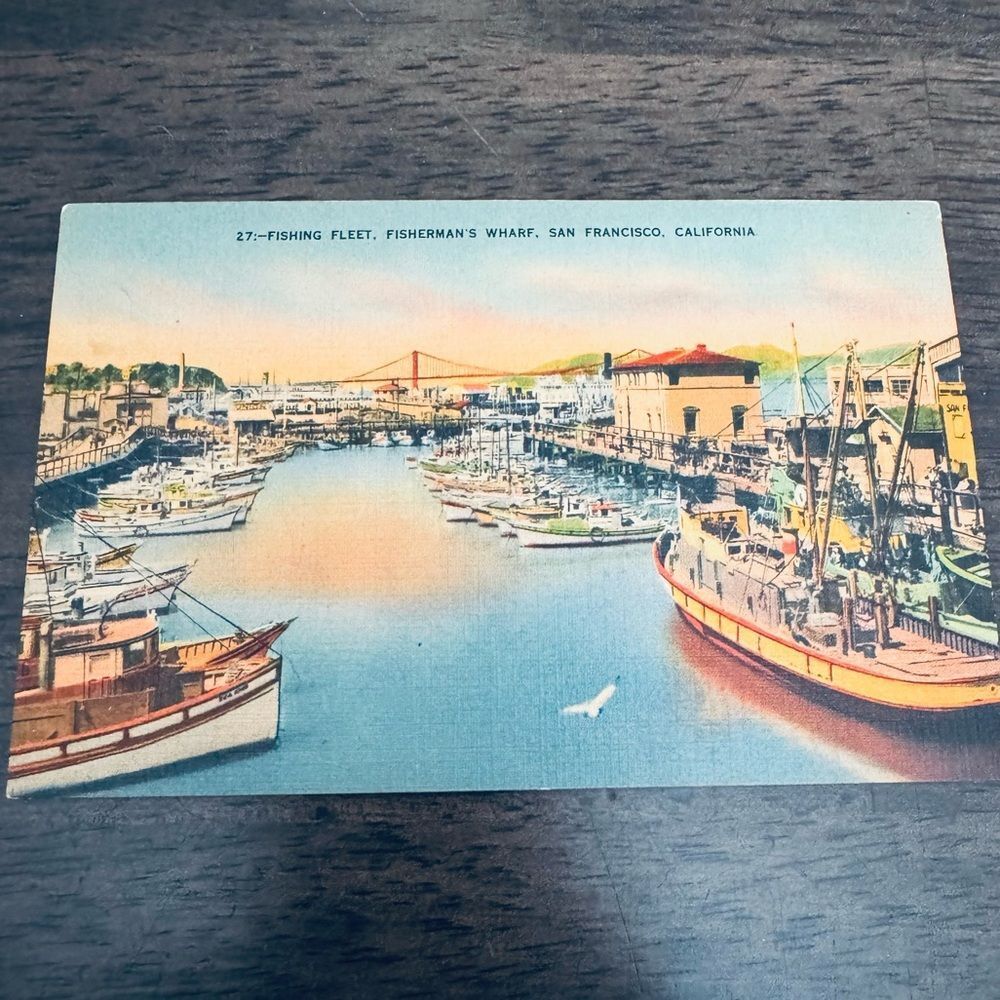 Vintage Fisherman’s Wharf San Francisco California Postcard